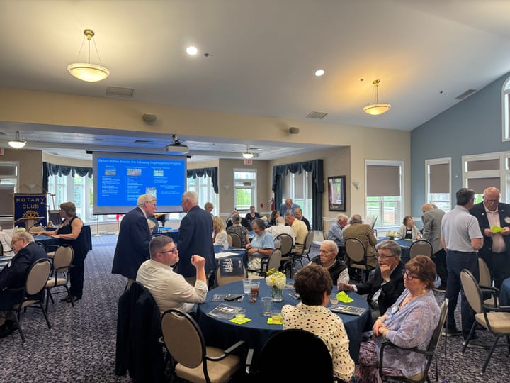 Members of the Oxford Rotary Club gathered at the Knolls of Oxford to celebrate its 60th anniversary