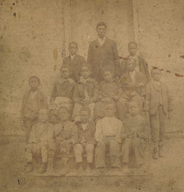 Black school children at Oxford’s segregated North School, pre-1887.